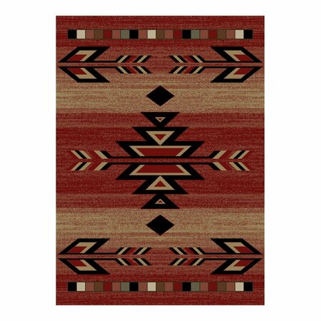MAYBERRY RUG 2 ft. 3 in. x 3 ft. 3 in. Hearthside Rio Grande Area Rug, Red HS7610 2X3